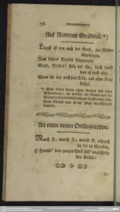 Auf Newtons Grabmal