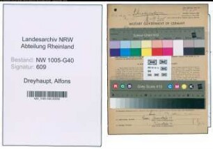 Entnazifizierung Alfons Dreyhaupt , geb. 18.09.1888 (Schiedsmann)