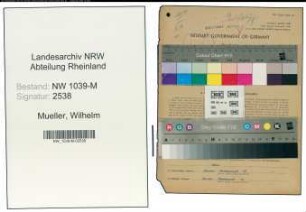 Entnazifizierung Wilhelm Mueller , geb. 12.05.1910 (Elektriker)