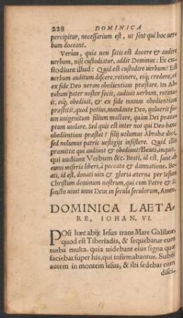 Dominica Laetare ...