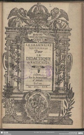 La Grammaire Universelle : Pour La Didactique de Ratichius
