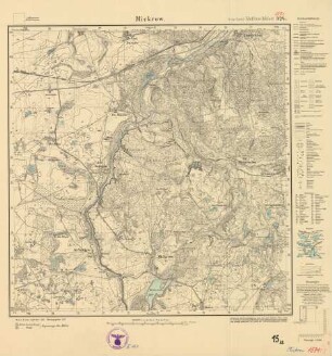 1571 (alte Nr.: 324) Mickrow, Meßtischblatt (4cm - Karte)
