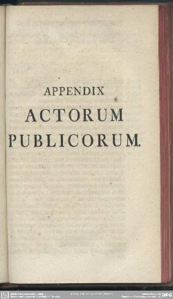 Appendix Actorum Publicorum