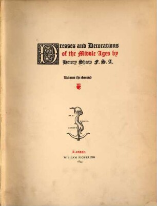 Dresses and decorations of the middle ages, 2