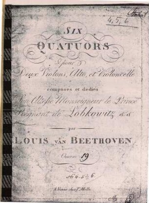 [Six quatuors pour deux violons, alto et violoncelle]