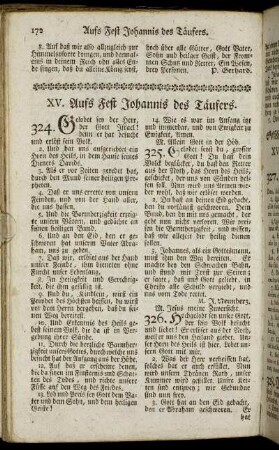 XV. Aufs Fest Johannis des Täufers. - XXI. Von der göttl. Vorsorge und Regierung.