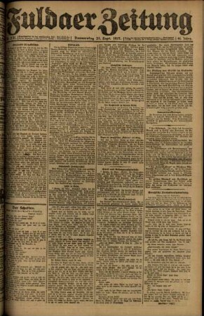 Ausgabe vom Donnerstag, den 25. September 1919.