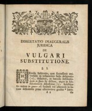 3-16, Dissertatio Inauguralis Juridica De Vulgari Substitutione. Corollaria.