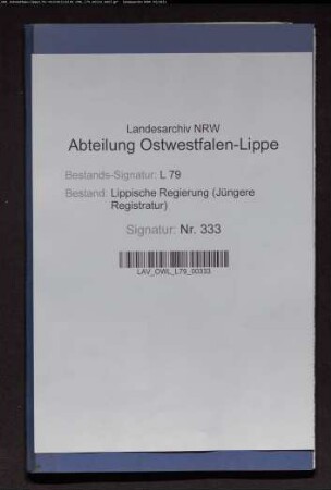 Anschaffung einer autographischen Presse beim Amt bzw. Verwaltungsamt Schötmar