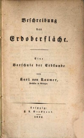 Beschreibung der Erdoberfläche