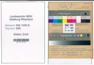Entnazifizierung Erich Doktor , geb. 08.07.1919 (Hilfsarbeiter)