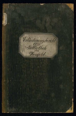 Landesbibliothek Berlin Schinkelwettbewerb 1875: Erläuterungsbericht