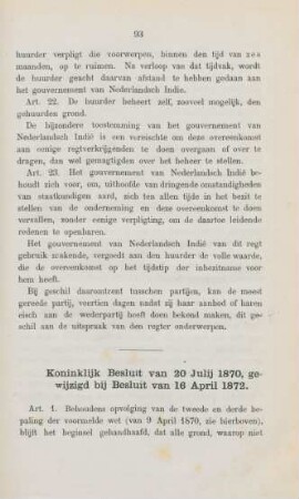 Koninklijk besluit van 20 julij 1870, gewijzigd bij besluit van 16 april 1872