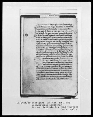 Voll-Lektionar — Initiale I(N ILLO TEMPORE), Folio 4verso