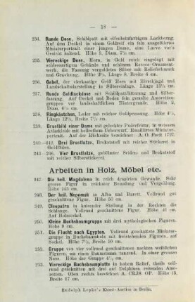 Arbeiten in Holz, Möbel etc.