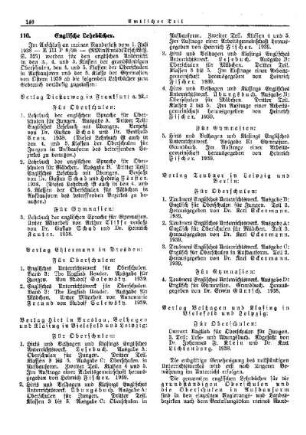 Englische Lehrbücher : [Erziehung] ; [Für das Reich] ; [Amtliche Erlasse] ; [Amtlicher Teil]