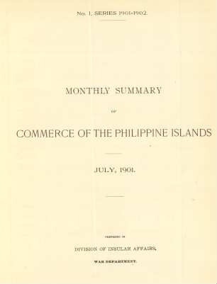 No. 1, Series 1901 - 1902. July 1901
