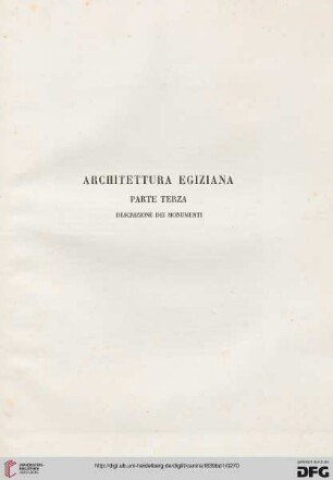 Parte terza: Descrizione dei monumenti