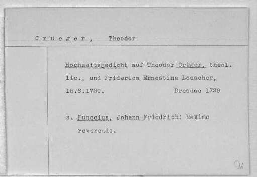 Crüger, Theodor - Cunrad, Christoph