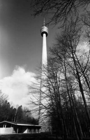 Stuttgart, Degerloch: Stuttgarter Fernsehturm von unten