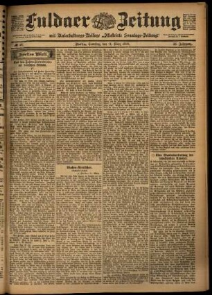 Zweite Ausgabe vom Samstag, den 11. März 1899.