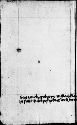 Besitzeintrag: Kloster St. Katharina Nürnberg: „Das puch gehort in das closter zu sant Kath[rein] prediger orden in Nur.“