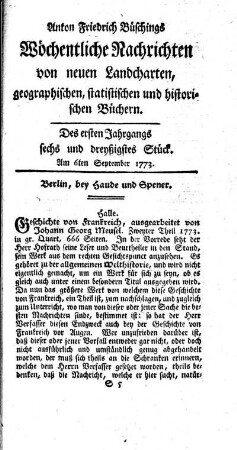 Sechs und dreyßigstes Stück