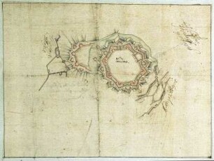WHK 11 Spanischer Sukzessionskrieg 1701-1713 bis zum Frieden von Rastatt: Plan der Belagerung von Landau, 1702