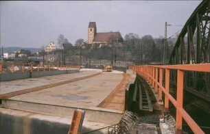 Plochingen Neubau Filsbrücke Fahrbahnplatte