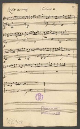 Violino 2 (nur Recit. accomp.; 2x)