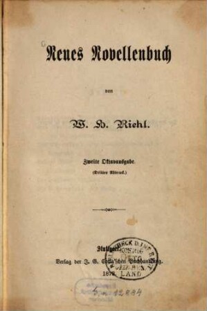 Neues Novellenbuch