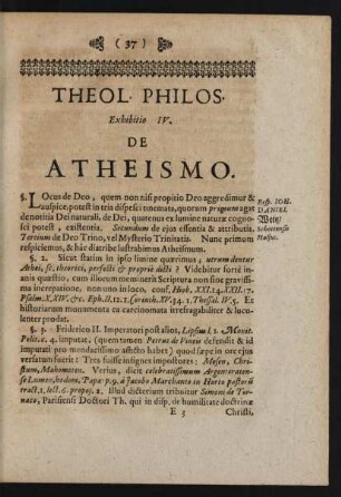 Theol. Philos. Exhibitio IV.