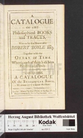 Medicina Hydrostatica: Or, Hydrostaticks Applyed to the Materia Medica : Shewing, How by the Weight that divers Bodies, us'd in Physick, have in Water; one may discover Whether they be Genuine or Adulterate. To which is subjoyn'd, A Previous Hydrostatical Way of Estimating Ores