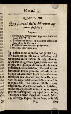 121-124, Quaest. XII.