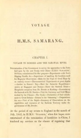 Chapter I. Voyage to Borneo and the Sarawak River