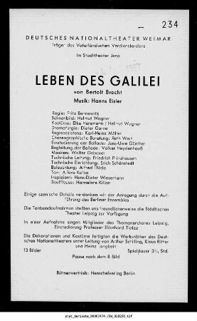 Leben des Galilei