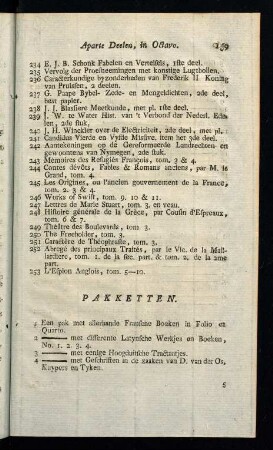 159-160, Pakketten