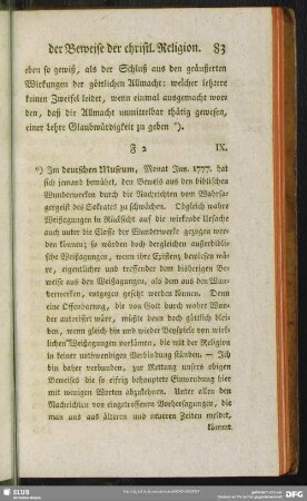 [Anmerkung über eine Einwendung im deutschen Museum, Monat Jun. d.J.vom Genius des Sokrates]