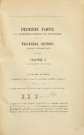 Formes quadratiques et multiplication complexe : Deux formules fondamentales d'après Kronecker