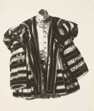 Hofkleid des Kurfürsten Moritz von Sachsen : Hofkleid des Kurfürsten Moritz von Sachsen (1541-1553). Spanisches Kostüm, 1. Hälfte 16. Jahrhundert. Dresden, Staatliche Kunstsammlungen, Rüstkammer