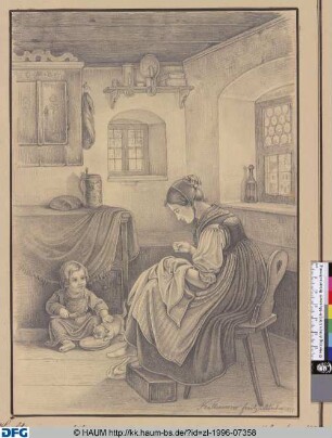Die Mutter mit ihrem Kinde