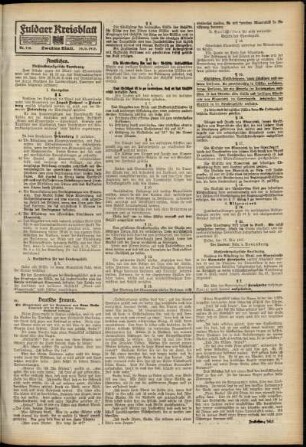 Zweite Ausgabe vom Mittwoch, den 19. Mai 1915.