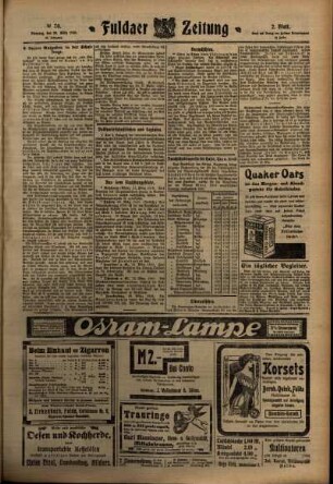 Zweite Ausgabe vom Dienstag, den 29. März 1910.