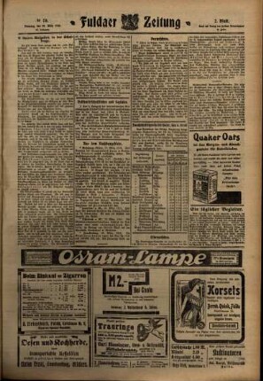 Zweite Ausgabe vom Dienstag, den 29. März 1910.