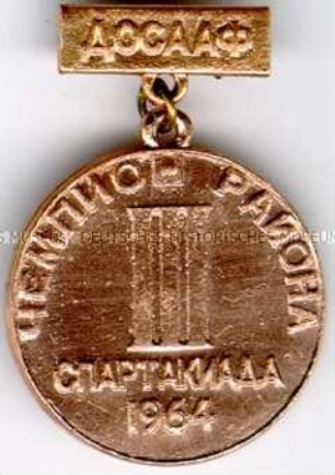 Spartakiade 1964, Gebietsmeister