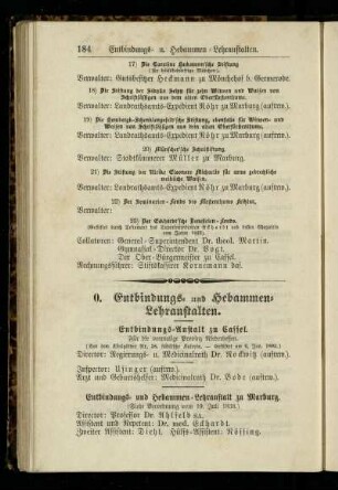 Entbindungs- und Hebammen-Lehranstalten