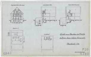 Technische Zeichnung : Projekt zum Neubau der Mühle des Herrn Sever Gebert, Clüsserath