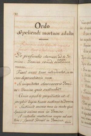 Ordo Sepeliendi mortuos adultos.