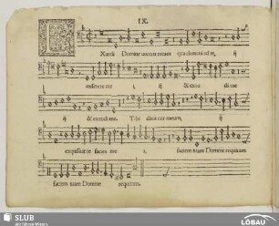 IX. Exaudi Domine vocem meam