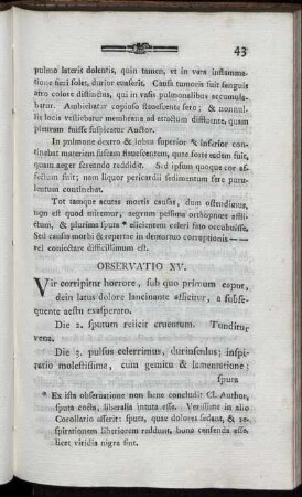 Observatio XV. - Observatio XXVII.